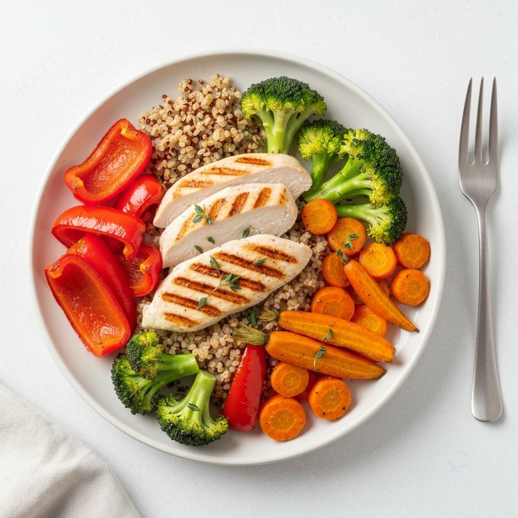 Balanced meal planning concept